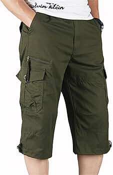 【KOOLOSET】Side Tuck Cotton Cargo Bermuda Pants Women's Polyester Cargo Shorts with Elastic Waist and